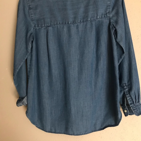 Loft Softened Chambray Popover Top - Picture 5 of 7